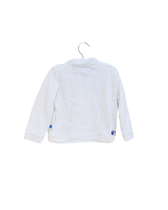 A White Zippered Sweatshirts from Mayoral in size 6-12M for boy. (Back View)