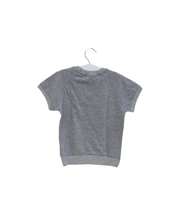 A Grey Short Sleeve Tops from Excuse My French in size 2T for girl. (Back View)