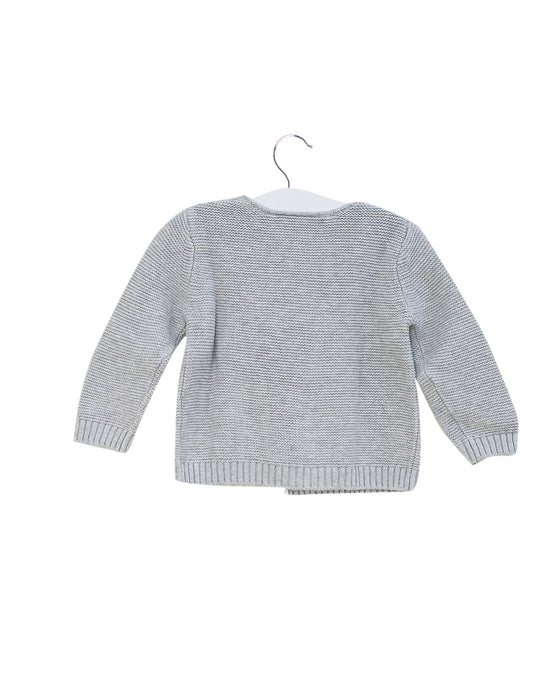 A Grey Cardigans from The Little White Company in size 6-12M for girl. (Back View)