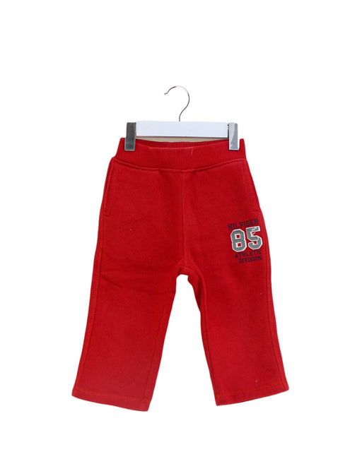 A Red Sweatpants from Tommy Hilfiger in size 6-12M for boy. (Front View)