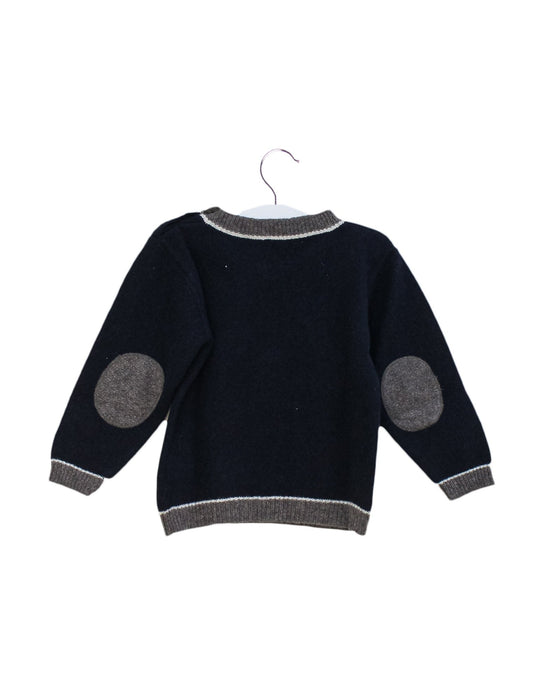 A Navy Knit Sweaters from Bonpoint in size 2T for boy. (Back View)