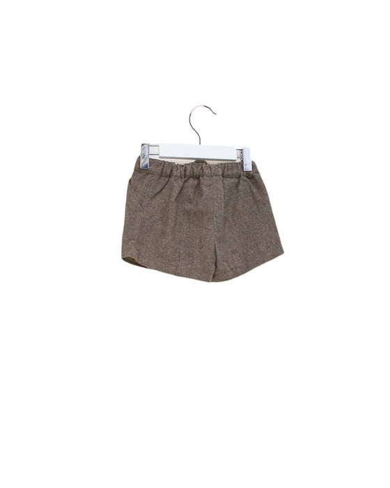 A Brown Shorts from Cyrillus in size 12-18M for girl. (Back View)
