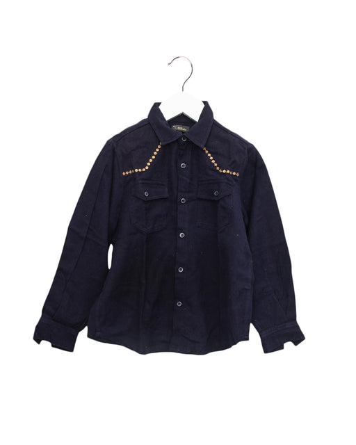 A Navy Shirts from Velveteen in size 5T for boy. (Front View)