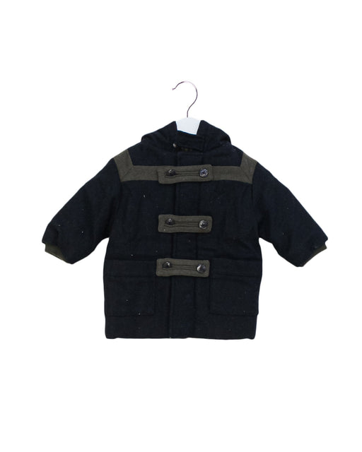 A Navy Coats from Jacadi in size 3-6M for boy. (Front View)