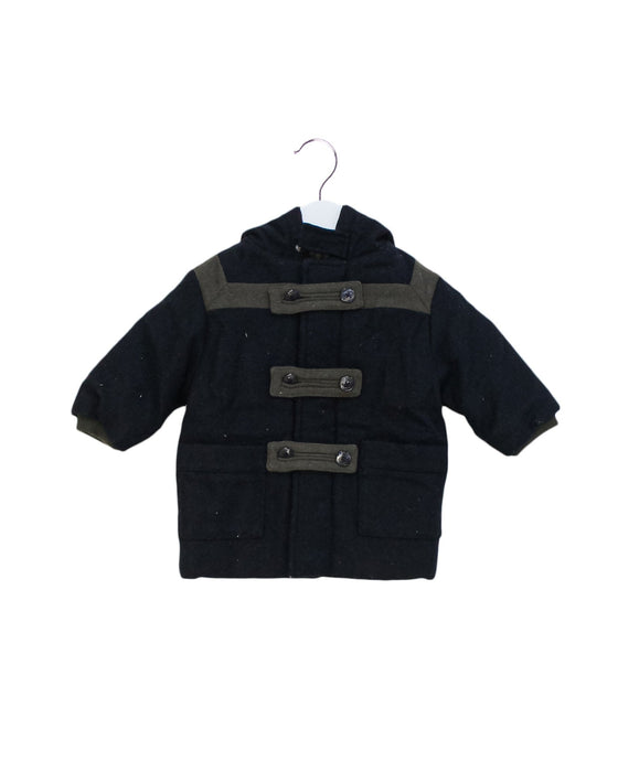 A Navy Coats from Jacadi in size 3-6M for boy. (Front View)
