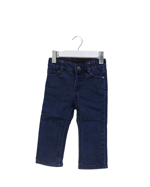 A Navy Jeans from Jacadi in size 6-12M for boy. (Front View)