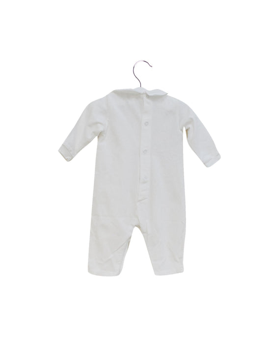 A Ivory Long Sleeve Jumpsuits from Chickeeduck in size 3-6M for girl. (Back View)