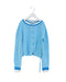 A Blue Cardigans from Simonetta in size 8Y for girl. (Front View)