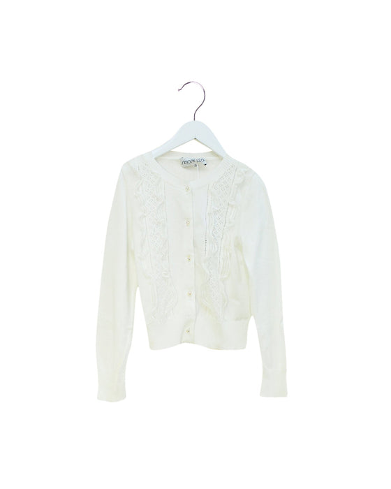 A White Cardigans from Simonetta in size 8Y for girl. (Front View)