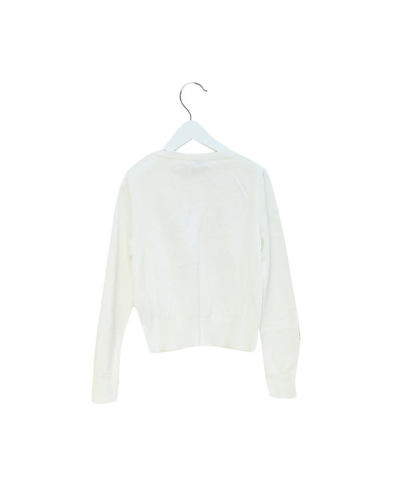 A White Cardigans from Simonetta in size 8Y for girl. (Back View)