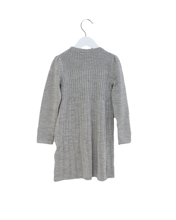 A Grey Sweater Dresses from Ferrari in size 6T for girl. (Back View)
