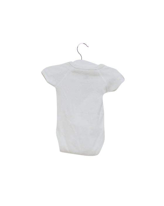A Ivory Short Sleeve Bodysuits from Petit Bateau in size 0-3M for girl. (Back View)