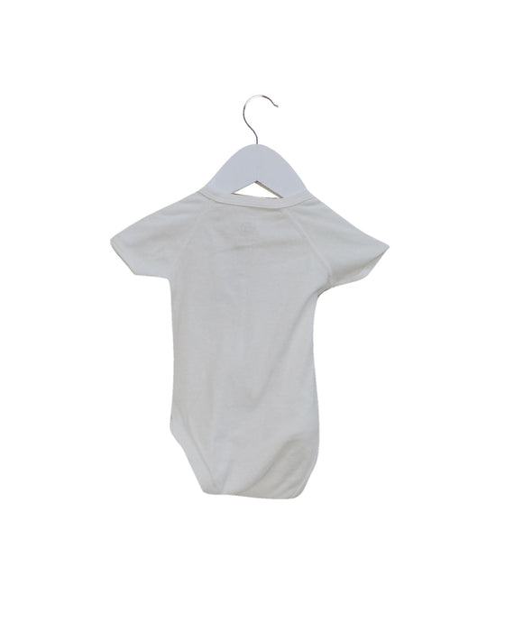 A Ivory Short Sleeve Bodysuits from Petit Bateau in size 0-3M for neutral. (Back View)