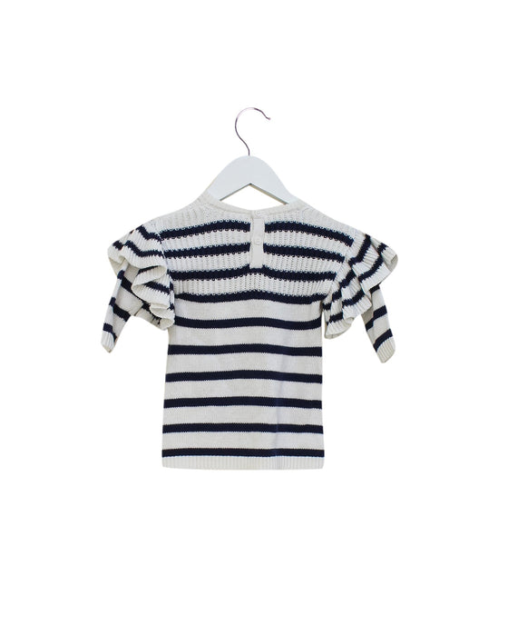 A Black Long Sleeve Tops from Seed in size 0-3M for girl. (Back View)