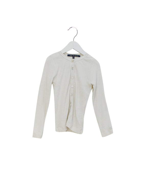 A Ivory Cardigans from Lili Gaufrette in size 6T for girl. (Front View)