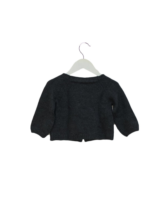 A Green Cardigans from Bonton in size 12-18M for boy. (Back View)