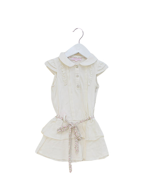 A White Short Sleeve Dresses from Nicholas & Bears in size 2T for girl. (Front View)