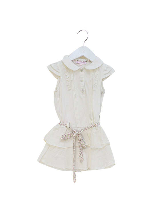A White Short Sleeve Dresses from Nicholas & Bears in size 2T for girl. (Front View)
