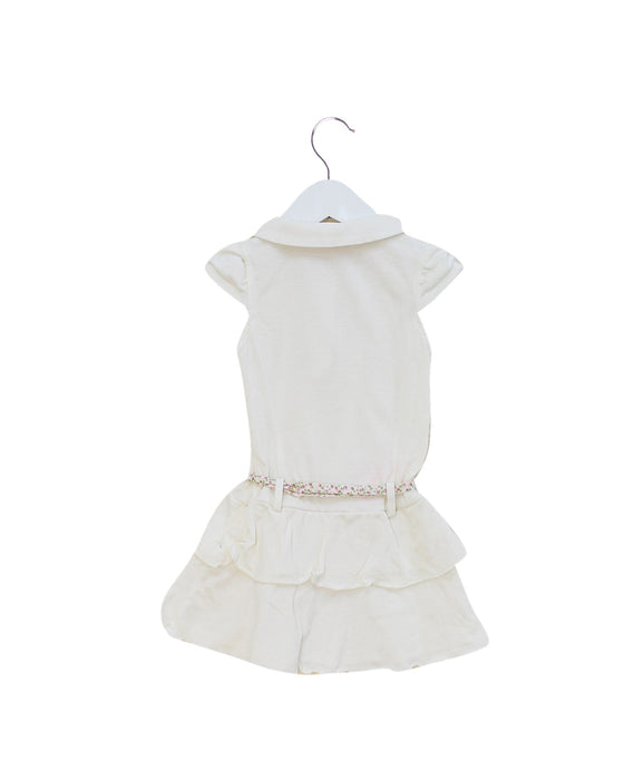 A White Short Sleeve Dresses from Nicholas & Bears in size 2T for girl. (Back View)