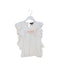 A White Short Sleeve Tops from Velveteen in size 4T for girl. (Front View)