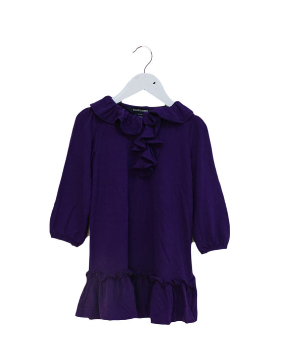 A Purple Long Sleeve Dresses from Ralph Lauren in size 18-24M for girl. (Front View)