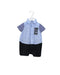 A Blue Short Sleeve Rompers from Mides in size 3-6M for boy. (Front View)