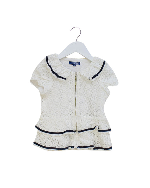 A White Short Sleeve Tops from Nicholas & Bears in size 4T for girl. (Front View)