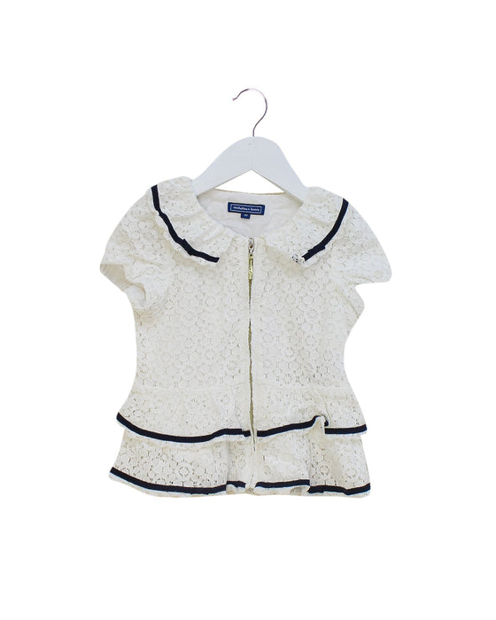 A White Short Sleeve Tops from Nicholas & Bears in size 4T for girl. (Front View)