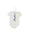 A White Short Sleeve Bodysuits from Miniclasix in size 3-6M for boy. (Front View)