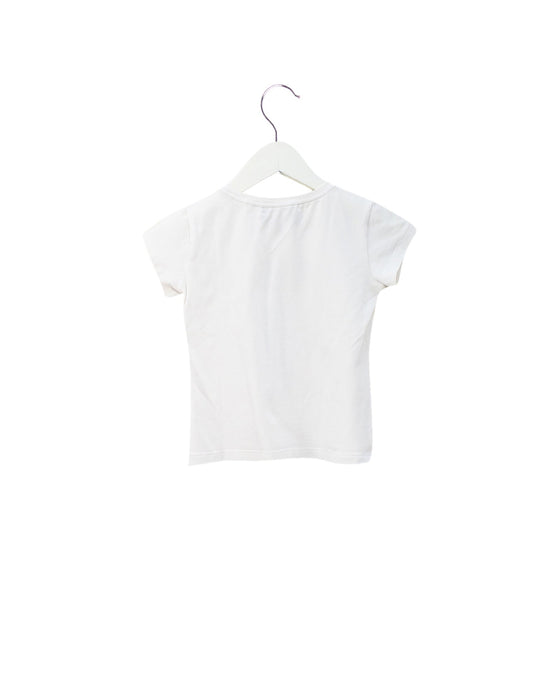 A White Short Sleeve T Shirts from Armani in size 4T for girl. (Back View)