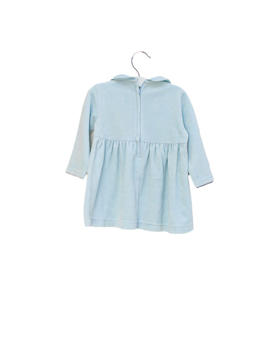 A Blue Long Sleeve Dresses from Kingkow in size 6-12M for girl. (Back View)