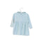A Blue Long Sleeve Dresses from Kingkow in size 6-12M for girl. (Back View)