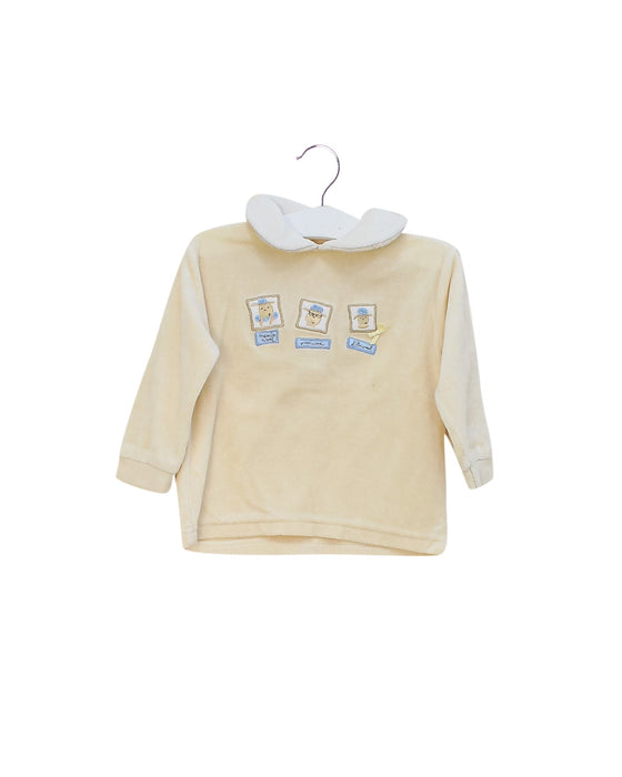 A Beige Long Sleeve Tops from Kingkow in size 3-6M for girl. (Front View)