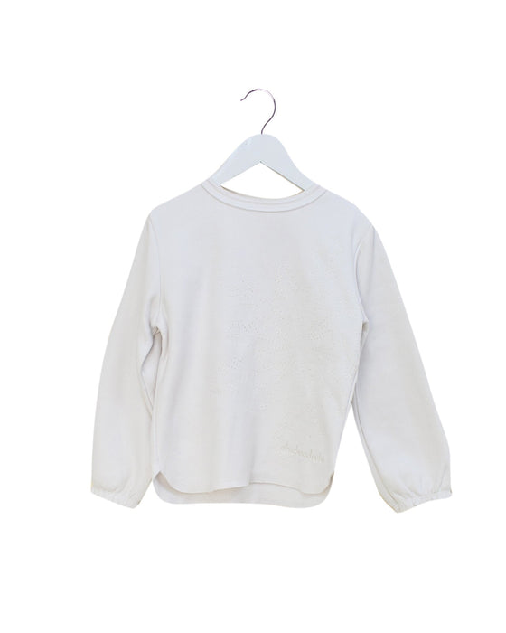 A White Crewneck Sweatshirts from Chickeeduck in size 5T for girl. (Front View)