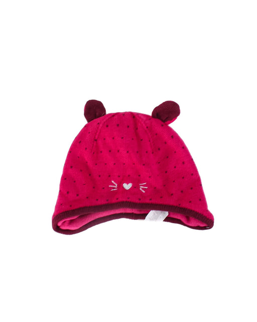A Pink Winter Hats from Catimini in size 6-12M for girl. (Front View)