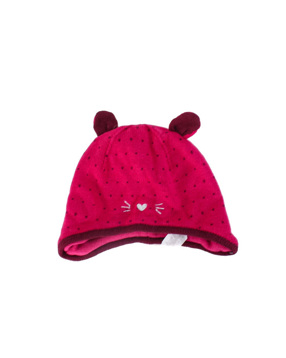A Pink Winter Hats from Catimini in size 6-12M for girl. (Front View)