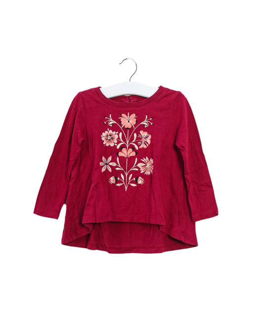 A Burgundy Long Sleeve Tops from Tea in size 12-18M for girl. (Front View)