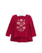 A Burgundy Long Sleeve Tops from Tea in size 12-18M for girl. (Front View)