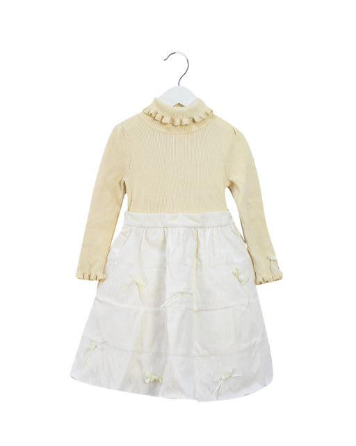 A Beige Sweater Dresses from Nicholas & Bears in size 2T for girl. (Front View)