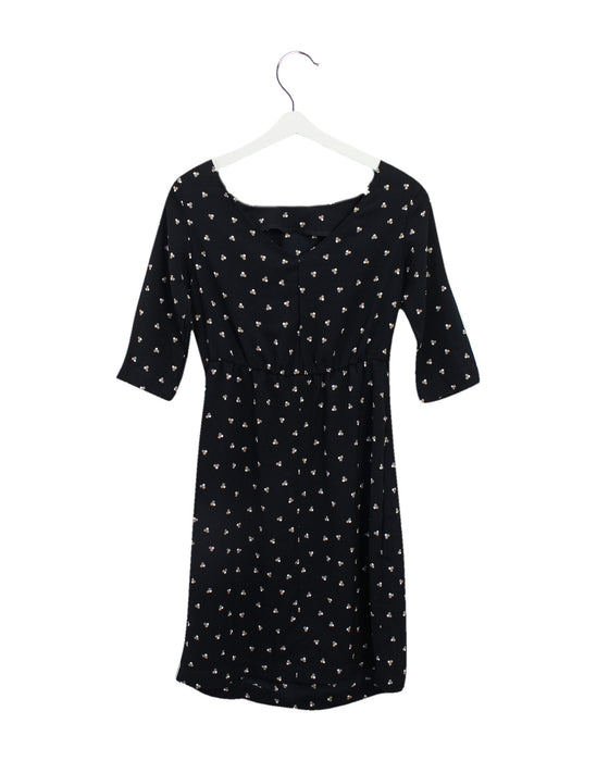 A Black Short Sleeve Dresses from Seraphine in size XS for maternity. (Back View)