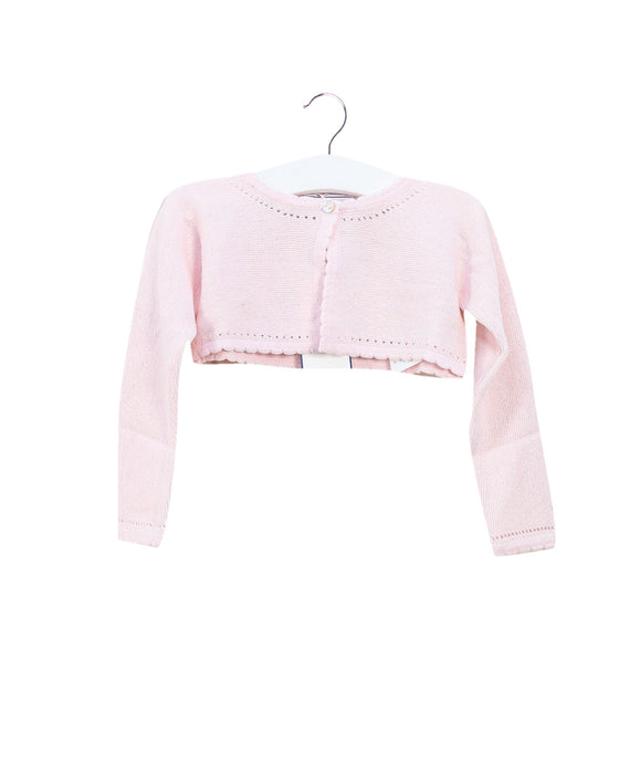A Pink Cardigans from Tartine et Chocolat in size 12-18M for girl. (Front View)