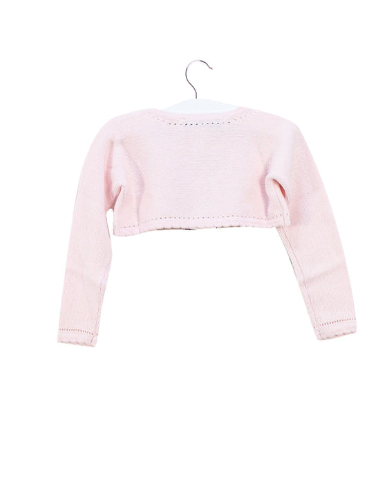 A Pink Cardigans from Tartine et Chocolat in size 12-18M for girl. (Back View)