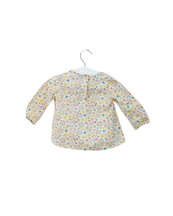 A Yellow Long Sleeve Tops from La Compagnie des Petits in size 6-12M for girl. (Back View)