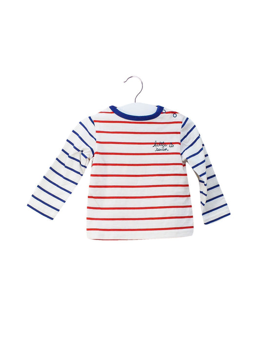 A White Long Sleeve Tops from Cyrillus in size 3-6M for boy. (Front View)