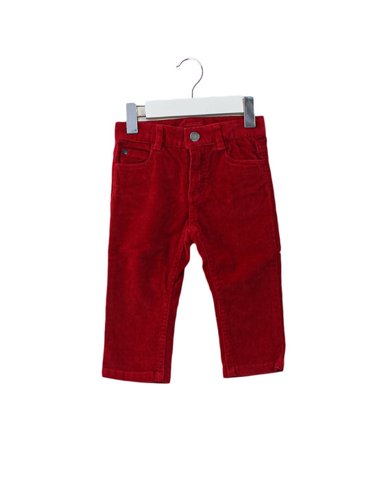 A Red Casual Pants from Jacadi in size 6-12M for girl. (Front View)