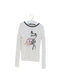 A Ivory Long Sleeve Tops from I Pinco Pallino in size 5T for girl. (Front View)