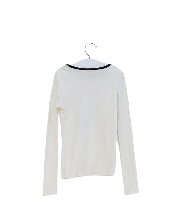 A Ivory Long Sleeve Tops from I Pinco Pallino in size 5T for girl. (Back View)
