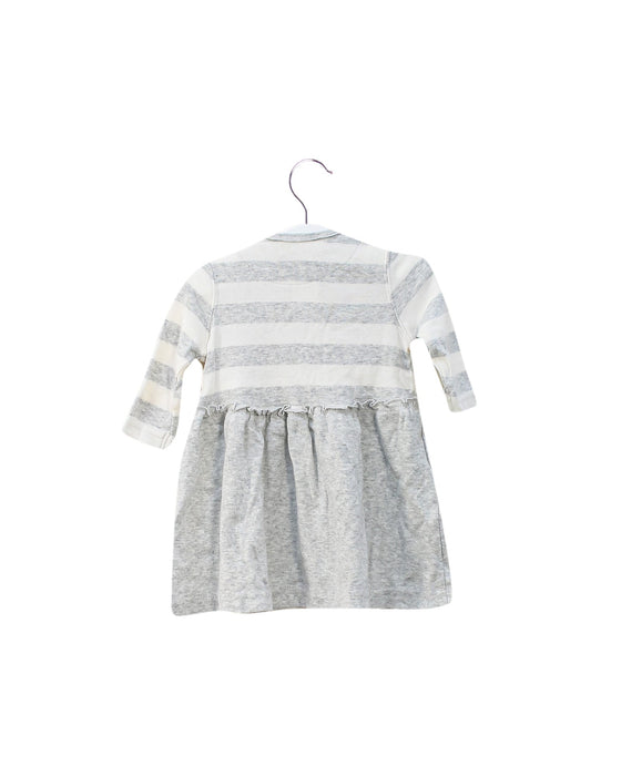 A Grey Long Sleeve Dresses from Bonnie Baby in size 3-6M for girl. (Back View)