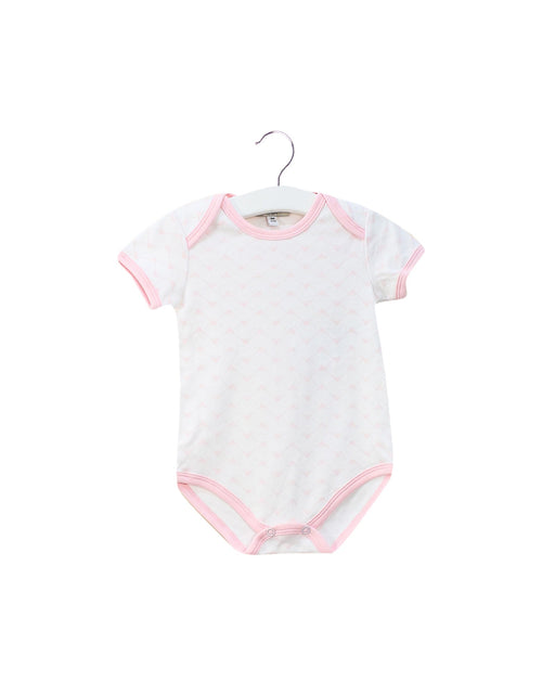 A Pink Short Sleeve Bodysuits from Armani in size 6-12M for girl. (Front View)