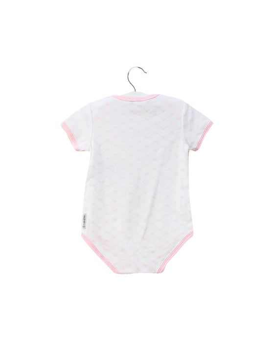 A Pink Short Sleeve Bodysuits from Armani in size 6-12M for girl. (Back View)